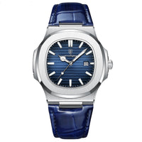 Silver Case Blue Face